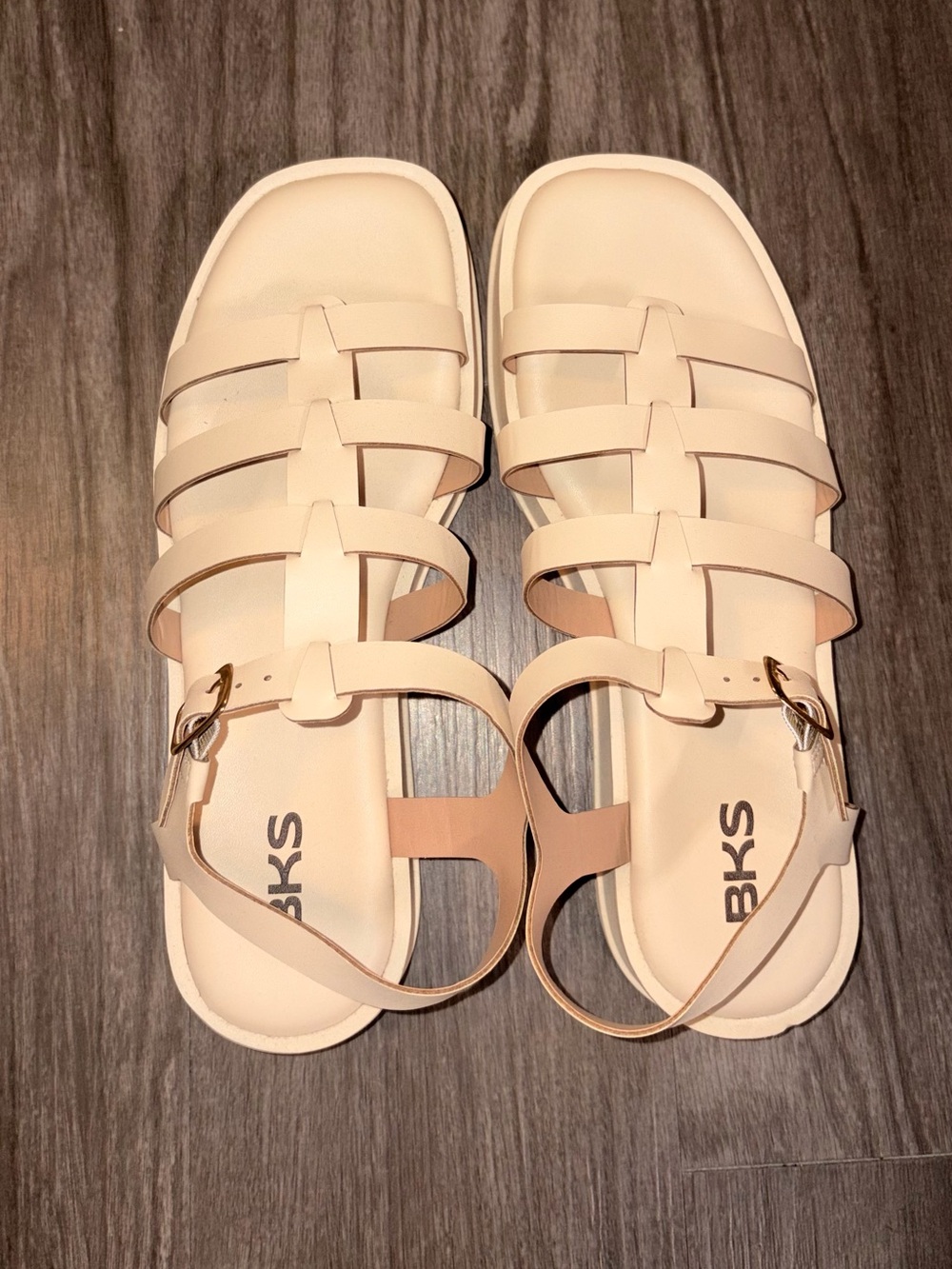 Beige Fisherman Gladiator Sandals